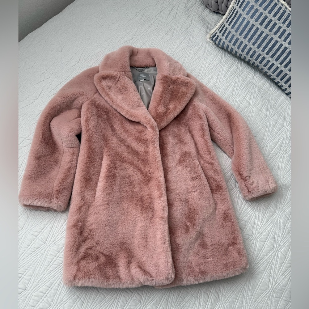 Soia & Kyo Blush Faux Fur Coat